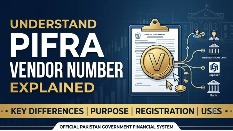 PIFRA Vendor Number